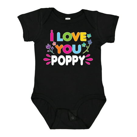 

Inktastic I Love You Poppy with Flowers Gift Baby Girl Bodysuit