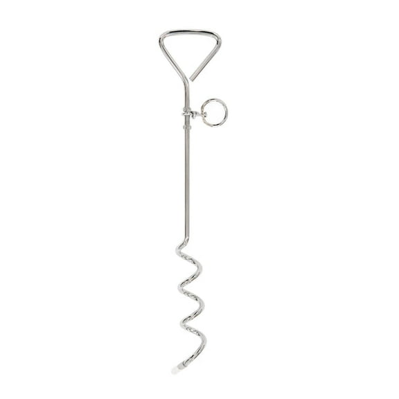 Carlson Triangle Stake for Pet Tie-Out Installation, 18.3 Inches Tall, Secure with Triangle Top and Screw-Shaped Body