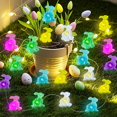 thumbnail image 1 of Cadena de luces LED ZGWJ para decoración de Pascua, diseño de conejo, 16 pies, 50 LED, 1 of 7