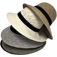 thumbnail image 2 of Packable Half Turn Brim Olive Green One Size Fits Most Cotton Blend Sun Hat with Black Trim Detail, 2 of 2