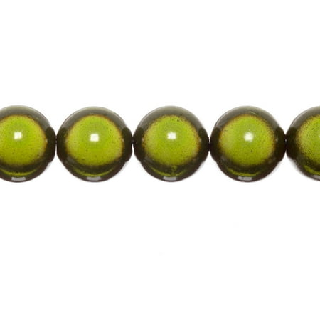 - Miracle Beads, 12mm Round, Olive Green Sold per pkg of 23cnt/20g pack