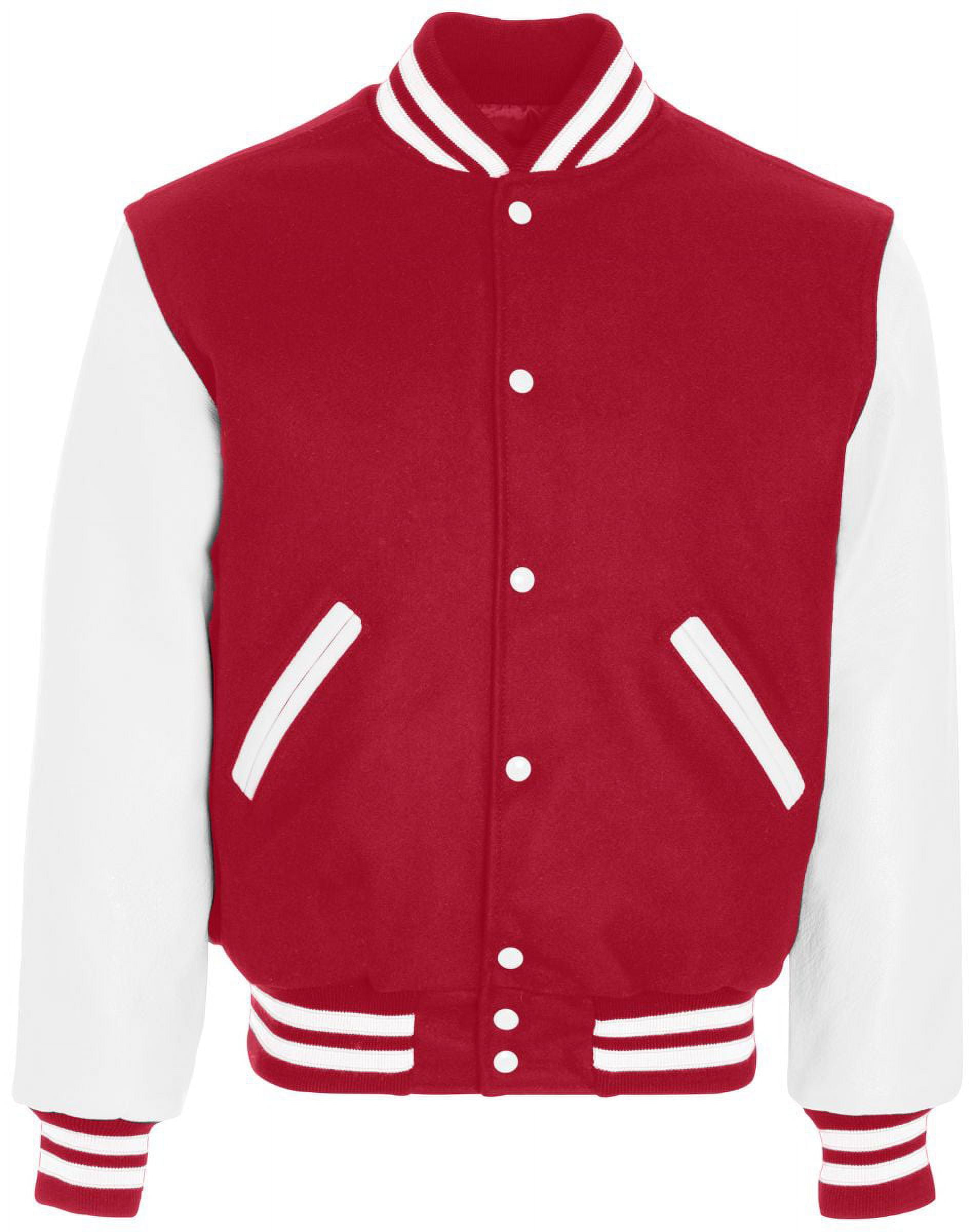 Holloway 224183.408.XL Varsity Jacket, Scarlet & White Holloway 224183.408.XL Varsity Jacket, Scarlet & White