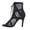 Black, variant on Women’s Peep-Toe Mesh Lace-Up Stiletto Heel Ankle Boots, Breathable Hollow-Out Dance Heels with Rear Zipper, Elegant Open-Toe Booties for Latin Jazz Performance & Evening Party, 3 Colors