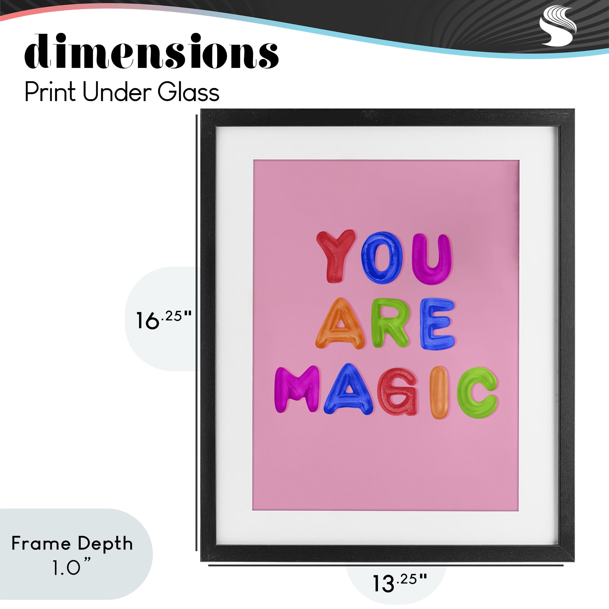 Stupell Industries You are Magic Gummies over Pink Black Framed Print Under Glass, design by LISH Creative