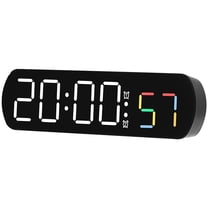 Unique Bargains Alarm Clock Black Housing With White Light 6.5"L x 1.0"W x 1.8"H