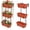 Brick Red, variant on Railing Planter Box Set of 2 Hanging Planters for Fence | Multi-level Railing Planter Boxes, Metal Adjustable Brackets, 6 Plastic Boxes, Drainage Holes, for Deck, Balcony, Green