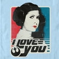 thumbnail image 2 of Men's Star Wars Princess Leia I Love You Poster  Graphic Tee Light Blue X Large, 2 of 4