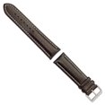 thumbnail image 2 of 24mm Brown Oil Tanned Lthr Silver-tone Buckle Watch Band, 2 of 5