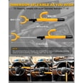 thumbnail image 2 of WJCA Adjustable Steering Wheel Lock for Theft Prevention, Heavy-Duty Vehicle Security Device with Secure Locking Mechanism, Includes 3 Keys, in Yellow, 2 of 7
