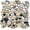 Brown, variant on Pebble Shower Floor Tile Bathroom Beige Wall Backsplash Mosaic Tiles (5 Sheets)
