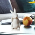 thumbnail image 1 of Elodie Ceramic Rabbit Figurine Miniature Easter Animal Bunny Statue Home Bookshelf Desk 4.9x9.5cm, 1 of 8
