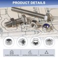 thumbnail image 2 of Uxcell 5-Pack Metric Nylon Insert Hex Lock Nuts, M16 x 2mm Thread 304 Stainless Steel Self-Locking Locknuts for Industrial, 2 of 7