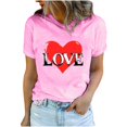 thumbnail image 3 of VKOYWKM Womens Valentine Shirts Romantic Heart Graphic Tees Holiday Valentines Day Tops Short Sleeve Crew Neck Loose Fit Party T-Shirt, 3 of 6