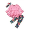thumbnail image 1 of Toddler Baby Girls Flower Top Blouse Pants Leggings Outfits Set Clothes, 1 of 3