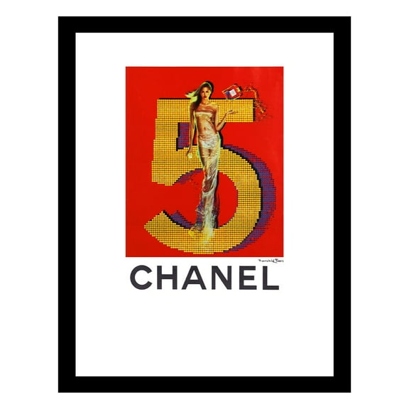 Vintage Fashion No5 Chic Framed Print
