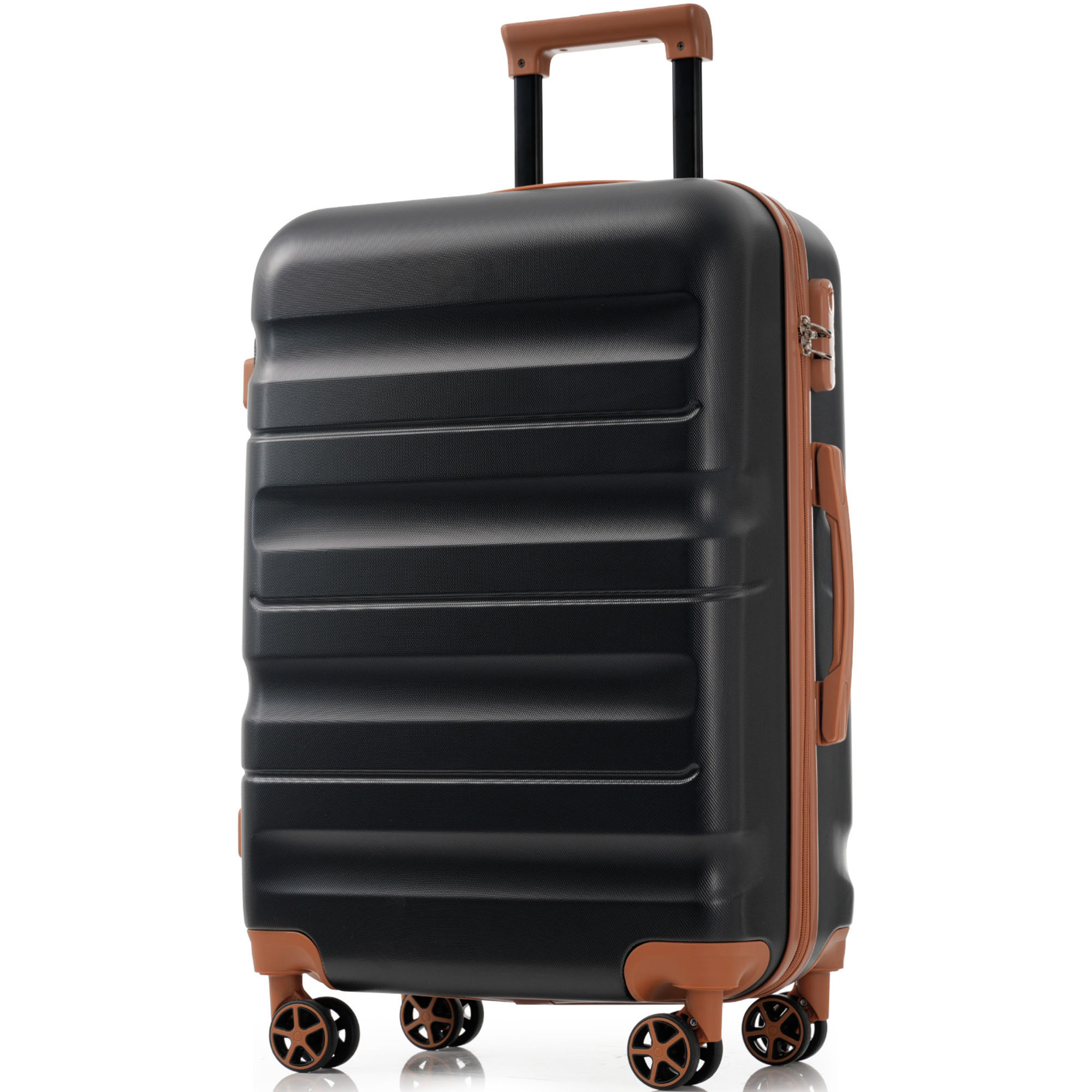 6-Piece ABS Hardshell Luggage Set - Lightweight & Durable Suitcases with Dual Spinner Wheels, Carry-On & Check-In Sizes for Travel & Business