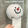 thumbnail image 5 of Smile Face Toilet Paper Holder, Wall Mounted No Drill Paper Towel Dispenser, Bathroom Tissue Roll Box, Adhesive Backing, Modern Toilet Paper Storage Bracket, 5 of 6