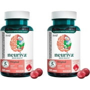 Neuriva Original Brain Health Support Strawberry Gummies (50 count), Brain Support With Phosphatidylserine & Decaffeinated, Clinically Tested Coffee Cherry, 2 Pack