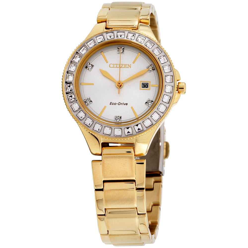 CITIZEN - Citizen Silhouette Crystal Silver Dial Stainless Steel Ladies ...