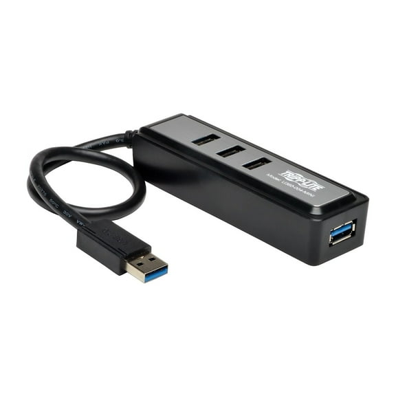 "Tripp Lite 4 Port USB 3.0 Hub, Portable, Super Speed Mini Hub with Built In Cable (U360-004-MINI)"