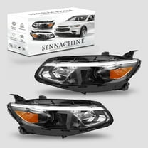 Sennachine Pair Headlights Headlamp Assembly For 2016-2018 Chevrolet Malibu Left and Right