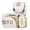 White & Gold, variant on SKIUHS Classic Pro Competition-Grade 16oz Boxing Gloves - Unisex Long-Lasting PU Leather for Boxing, Kickboxing & Combat Sports Training