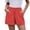 Watermelon red, variant on Kelon Women's Casual Pants, Women Casual Summer Shorts Elastic High Waisted Short Pants with Pockets Casual Loose Pant Summer Outfits, M