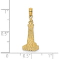 thumbnail image 3 of 14K Yellow Gold Flat And Textured Lighthouse Charm (26.3 X 10.3) Made In United States k7378, 3 of 5