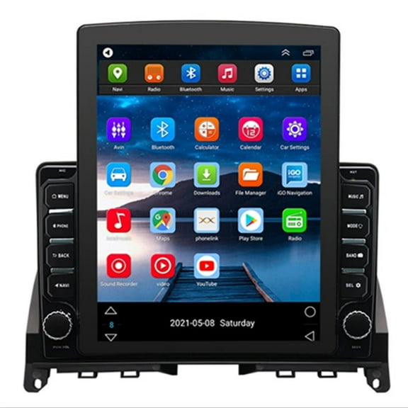 Zcargel Android 14 Car Stereo for Mercedes-Benz W204 S204 C300 2007-2010, 9.7in Touchscreen Radio Player with 2 32G, Built-in Wireless CarPlay Android Auto, Bluetooth, WiFi, FM, SWC, Mirror Link