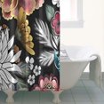 thumbnail image 4 of Pioneer Flower Floral Print Pattern Shower Curtain 36"x72" ,Bathroom Decorative Shower Curtains Set with 12 Hooks,Modern Waterproof Washable Shower Curtain, 4 of 6