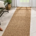 thumbnail image 3 of Well Woven Leifen Coffee Indoor / Outdoor Flat Weave Pile Solid Color Pattern Runner Rug 3x10 (2'7" x 9'10"), 3 of 10