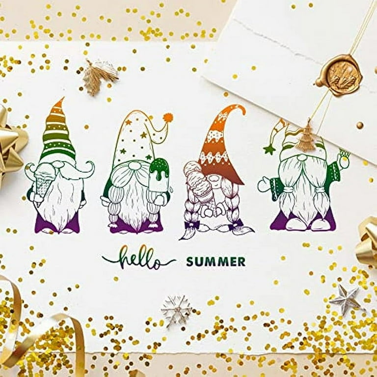 Gnome Pool Scene Transparent Stamps For DIY Scrapbooking Paper Cards Making Craf