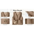 thumbnail image 5 of Reversible Vests Women Fall Sleeveless V-Neck Button up Fleece Vests Jackets with Pockets for Fall Winter Outerwear, 5 of 7