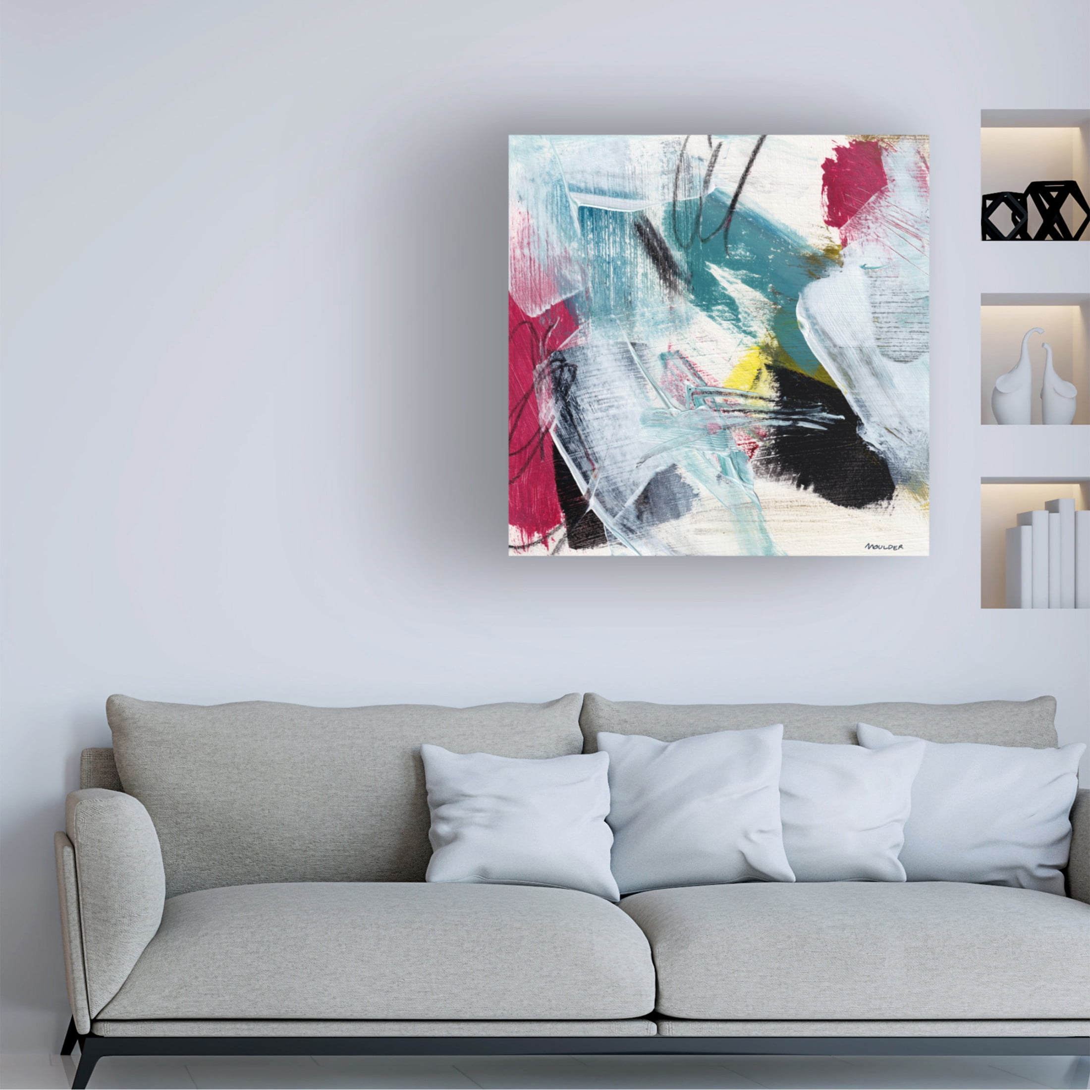 Canvas Wall Art - Kim Moulder 'Cast About' Wall Art for Living Room, Bedroom, or Office Décor by Trademark Fine Art - 35 x 35 Inches