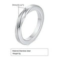 thumbnail image 5 of 3mm Silver/Gold/Black Mobius Ring Women's Stainless Steel Wedding Band Size 7-12, 5 of 8