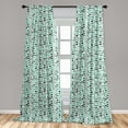 thumbnail image 5 of Ambesonne Modern Curtains, Geometrical Circles Dots, Pair of 28"x84", Hunter Green Turquoise, 5 of 5