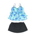 thumbnail image 1 of Island Escape Womens Plus Size Ruffled Skirtini Tankini de 2 piezas, blanco, 18W Island Escape Tankini, 1 of 2