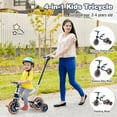 thumbnail image 6 of Costway 4 in 1 Kids Tricycles with  Push Handle & Training Wheels Baby Balance Bike Navy, 6 of 10