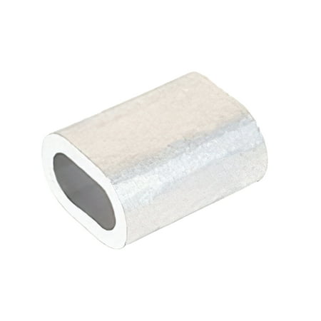 

13pcs 12mm/0.47inch Oval Aluminum Clip Silver Oval Aluminum Crimping Loop Corrosion-Resistant Cable Ferrule Wire Crimping Sleeve Wire Rope Ferrule for Wire and Rope