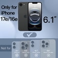 thumbnail image 2 of JETech Magnetic Case for iPhone 17e (2026) / iPhone 16e, Translucent Matte Back Cover (Black), 2 of 6