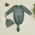 thumbnail image 2 of Preemie Newborn Infant Baby Girls Clothes Ribbed Bodysuit&nbsp; for Newborn Baby Newborn Knotted Sleeping Bag Fetal Hat Set Baby Comfortable And Breathable Pajamas, 2 of 4