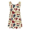 thumbnail image 6 of Jinhomg Girls Sleeveless Summer Dresses Fancy American Flag Graphic Midi Dress Casual Comfy Spaghetti Strap Cami Dresses Toddler Kids 4Th Of July Gifts Beige 3 Years, 6 of 8