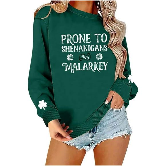 Clearance!Bpxiofoy Oversized Sweatshirt for Women Crewneck Sweatshirts Women Graphic Sweatshirts for Women Crewneck Shirt Graphic Tees St Patricks Day Outfits for Women,Yellow M