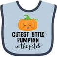 thumbnail image 3 of Inktastic Cutest Little Pumpkin in the Patch Halloween Boys or Girls Baby Bib, 3 of 4