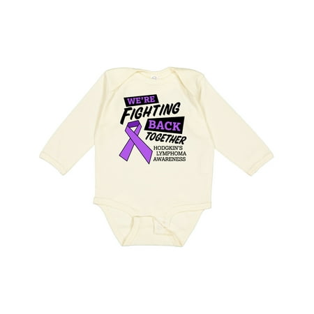 

Inktastic We re Fighting Back Together- Hodgkins Lymphoma Awareness Gift Baby Boy or Baby Girl Long Sleeve Bodysuit
