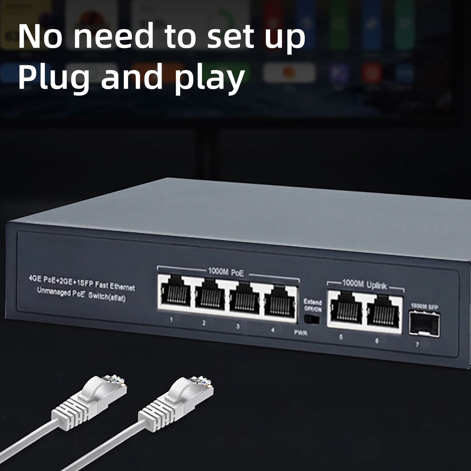 CSYANXING Unmanaged Gigabit POE Switch with Power Priority Mechanism for Seamless Network Operation