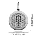 thumbnail image 2 of Stainless Steel Sacred Geometry Tree of Life Round Medallion Keychain Circle Ring, 2 of 2