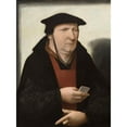 thumbnail image 2 of Cornelius Anthonisz 11x14 Black Ornate Wood Framed Double Matted Museum Art Print Titled: Portrait of a Man (ca. 1530), 2 of 5