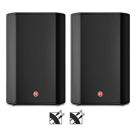 Harbinger VARI V1115 15" Powered Speakers Pair With Cables
