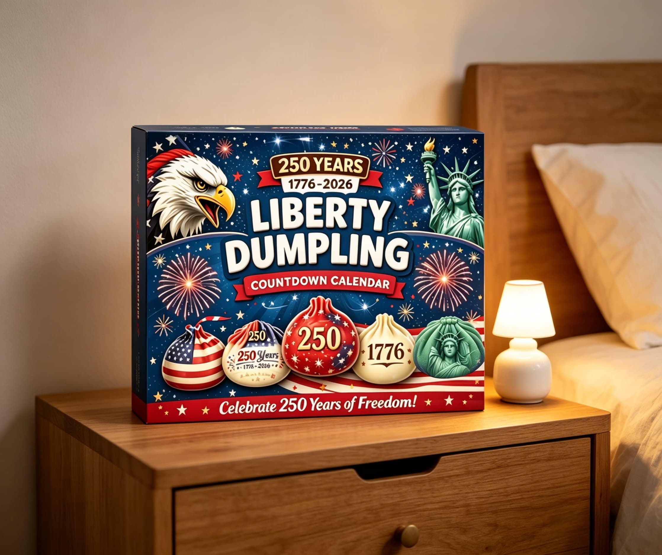 250th Independence Day Mystery Advent Calendar Bun Advent Calendar Dumpling Squishies, Colorful Dumplings Stress Balls Fidget Sensory(12 Dumplings)